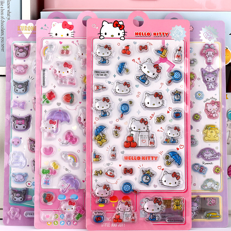 Sanrio Kitty 3D Embossed Crystal Stickers Handmade Guka Stickers for Phone Case Decoration Sanrio Kitty 3D Embossed Crystal Stickers Handmade Guka Stickers for Phone Case Decoration