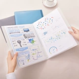 Матовый файл доставки с простым ветром A4 Book Data Book Transparent Pocket Pocket File Suard Студент на основе тестовой бумаги 30 страниц 40 страниц 60 страниц белый синий серый три -колор.