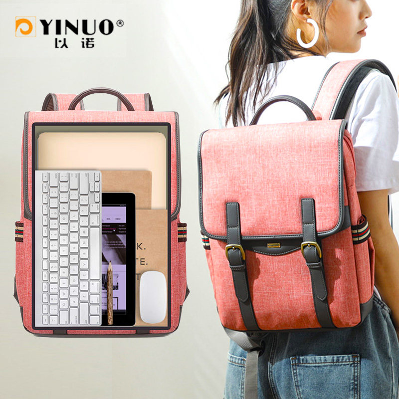 Enoch is suitable for Apple computer bag female shoulders 13 3 14 15 6 inch ASUS laptop bag backpack