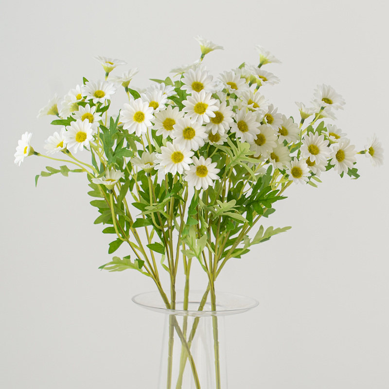 Simulation small daisy fake flower dried flower bouquet decoration home living room desktop decoration flower plastic flower flower art decoration