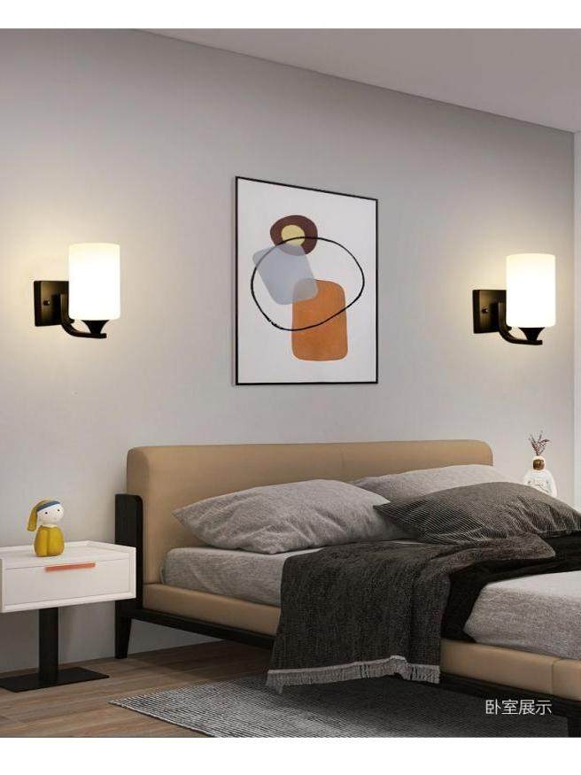 led wall lamp American bedroom bedside lamp living room corridor staircase wall lamp aisle balcony modern simple wall lamp
