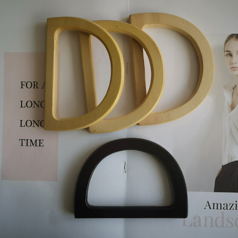 Wooden bamboo handle handle hand - handed diy package accessories for wheat ear bag handle