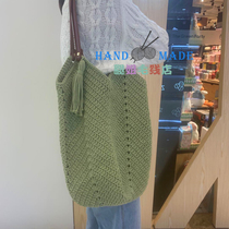 Large Capacity Vegetable Basket Diy Crochet Material Bag Hollowed-out Casual Feature Pack Pure Cotton Wool Thread Hand Woven