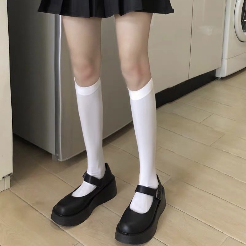 Middle Socks Tide in Thin Day System Summer Cute White Velvet Semi-College Fengjk Uniform College Socks