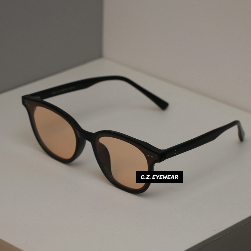 gm Jennie the same sunglasses green yellow lenses Inn star Street slapping big face slim sunglasses men and women