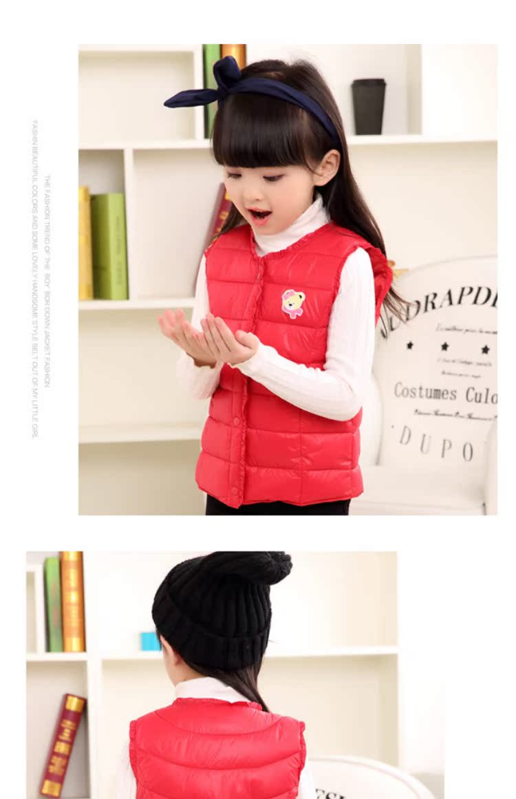 Trẻ em gái mùa đông mặc áo vest cotton 2 mặc 3 trẻ em 4 áo 5 phiên bản Hàn Quốc 6 công chúa 7 tuổi mùa thu và mẫu mùa đông mỏng áo phao cho bé gái