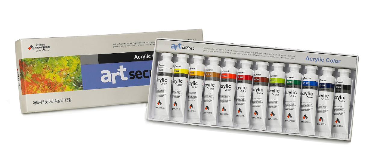 Korea imported acrylic paint AcrylicColors12 color set 20ML paint