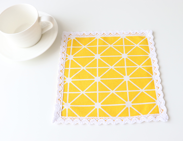 Coaster cách nhiệt pad bảng mat vải thảm bông phong cách Bắc Âu nhà hàng phương tây trang trí mat bát mat tấm mat