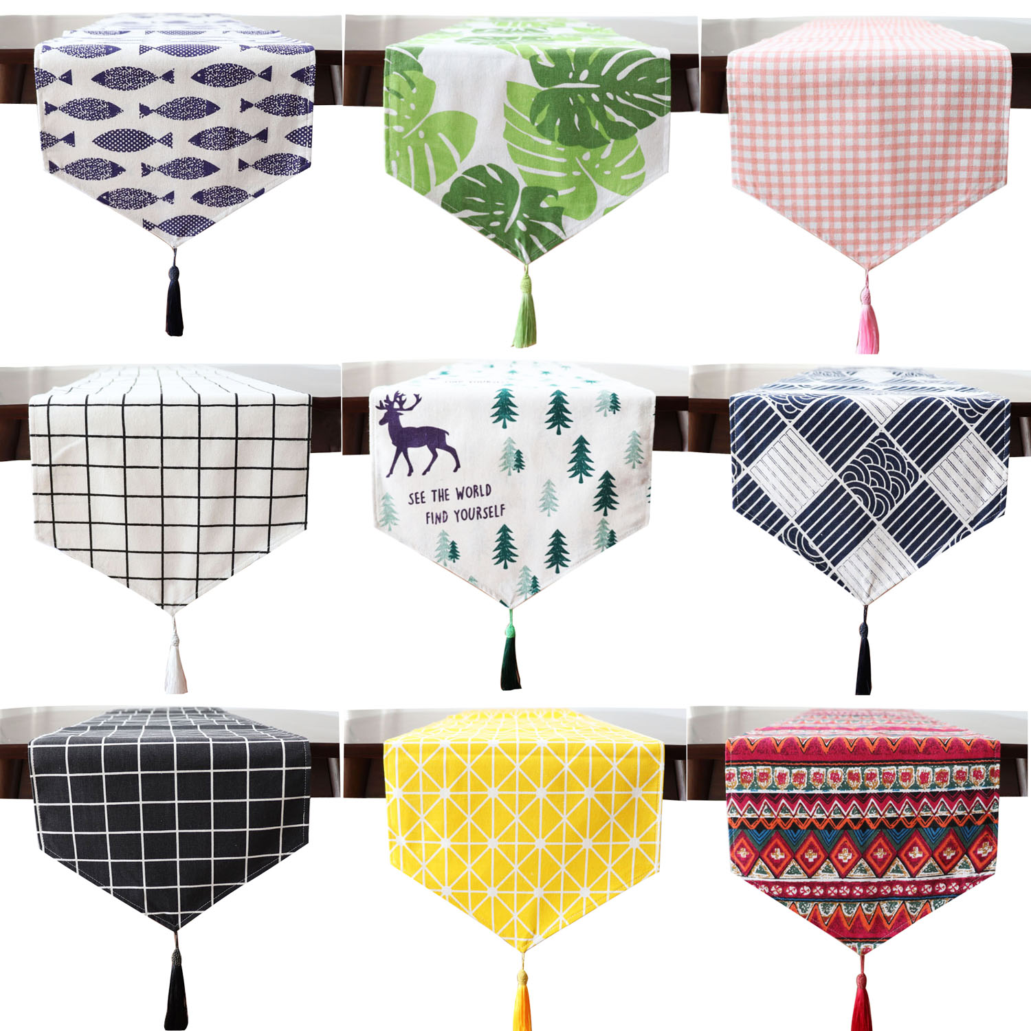 Nordic Table Cloth Art Modern Minimalist Table Cloth Table Flag European Style American-style Day Style Tea Table Bed and Tail Towels