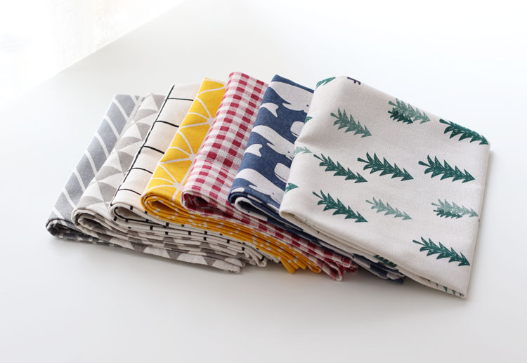 Gió Bắc Âu hộ gia đình vải lanh nghệ thuật nhà hàng pad cách nhiệt placemat khăn trải bàn bảng mat bữa ăn phương tây vải khăn trải bàn hoa văn
