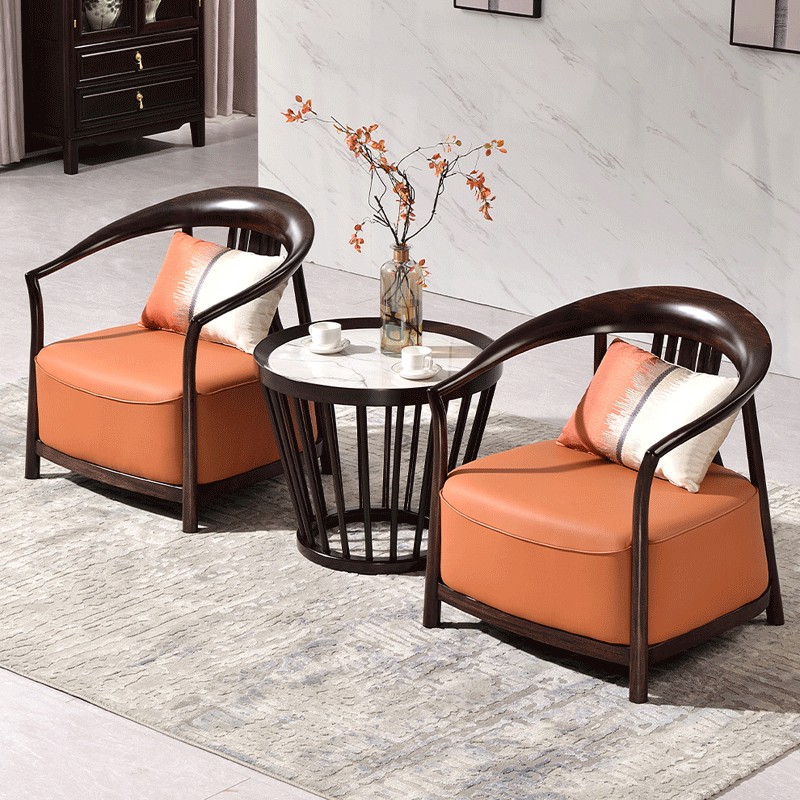 New Chinese VIP VIP VIP meeting room pick up hotel to be sofa single modern solid wood office fair Hakka innate