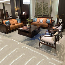 New Chinese style modern Chinese style Villa Living Room Ujin Wood Mortise and Furniture Storage Drawer Sofa Combined Solid Wood Sofa