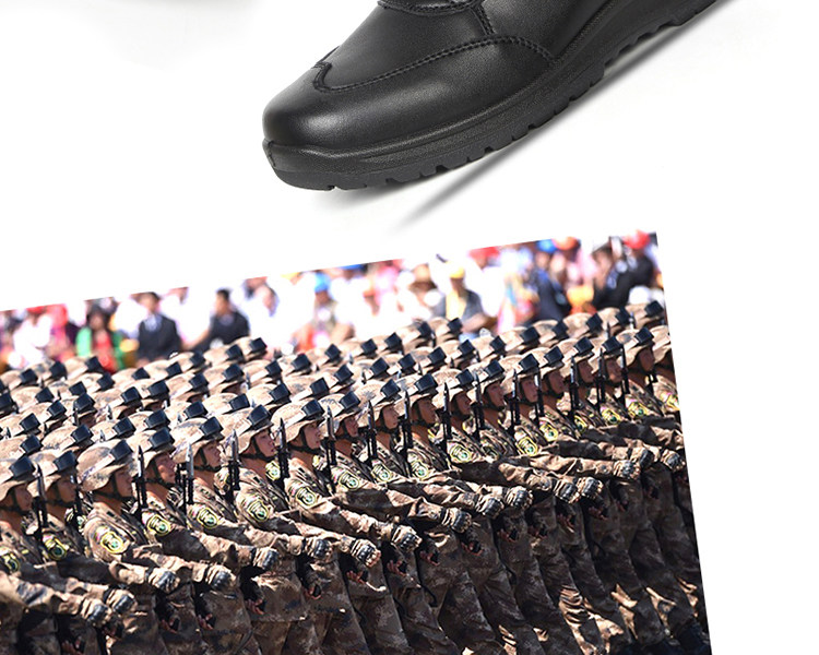 Boots militaires en cuir - lumière - Ref 1399299 Image 4