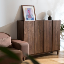 North American black walnut shoe cabinet oak porch cabinet hall cabinet modern minimalist log storage shoe cabinet cherry wood partition