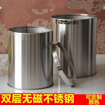 Thickened trash can storage double-layer stainless steel
