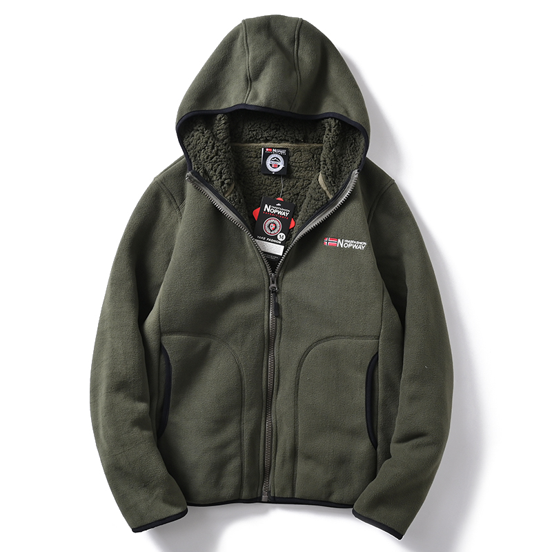 MAROLIO ~ exit Norway Outdoor warm even hat Grip Suede Men Shake Grain thickened Cashmere Jacket-Taobao