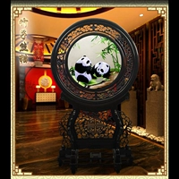 Бамбуковая панда 20 круглый внешний круг Внутренний круглый пурпурный свет сандаловый экран