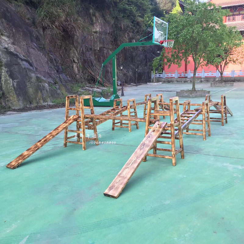 Carbonation Nursery Pine Wood Fitness Training Outdoor Outdoor Ladder Climbing Rack Balance Wood Feel Integrated Training Climbing Rack