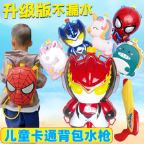 Otman Backpack Water Gun Children Cartoon Steel Spider-Man Bags Water Guns Big Capacity Beach Drama Water Toys