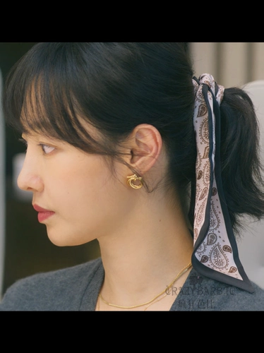 Повязка на голову, аксессуар для волос, шарф, коллекция 2023, тонкое плетение