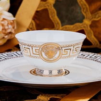  Nordic tableware kitchen bowls and plates European household bone China bowls and dishes set Foreign trade export Jingdezhen high-end ceramics