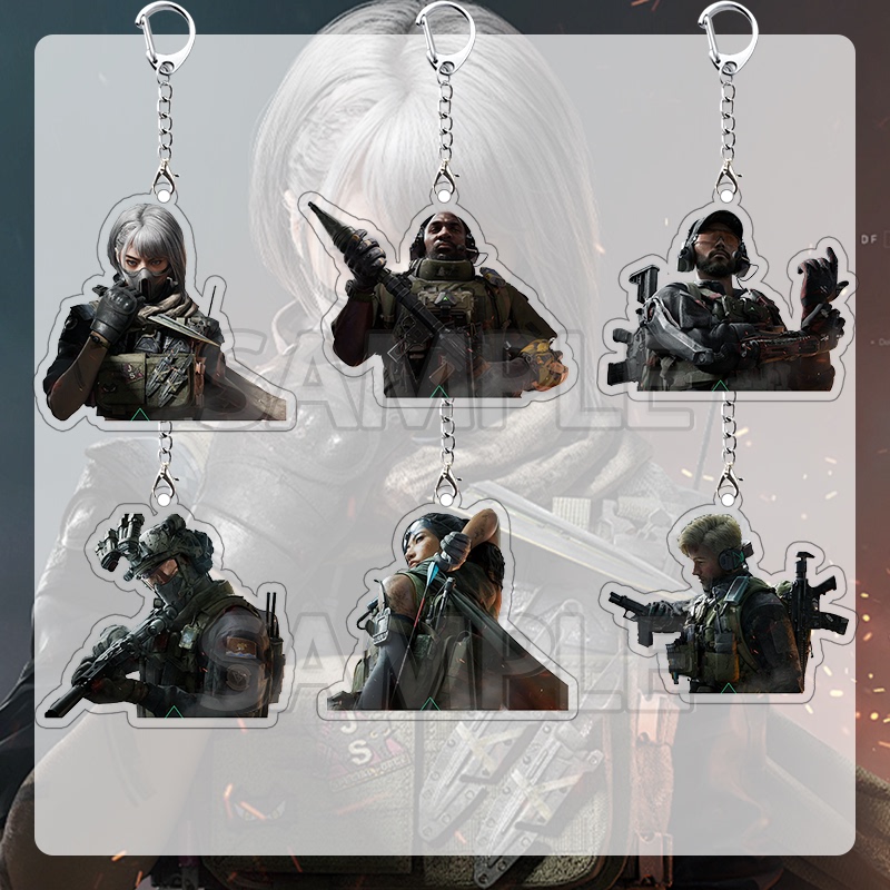 Delta Force Keychain Game Merchandise Acrylic Backpack Pendant Decoration Exquisite Gift for Friends Collectible