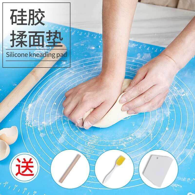 Kitchen operating table pad kneading pad large silicone pad thickened baking tools household supplies household rolling noodles and noodles