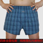 Đàn ông cotton boxer cotton lỏng lẻo eo giữa cỡ lớn đồ lót trung niên nhà bốn góc quần short đầu