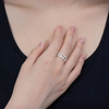 Corolla S925 lace silver crown temperament women's ring
