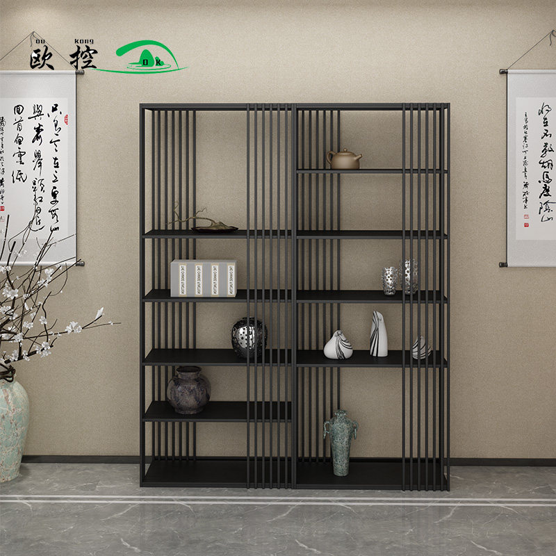 Simple wrought iron storage bookcase shelf floor creative art bookshelf room multi-layer storage shelf display rack