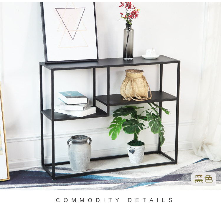 Nordic porch shelf creative flower stand modern living room bedroom corner bookshelf wrought iron storage decoration display rack