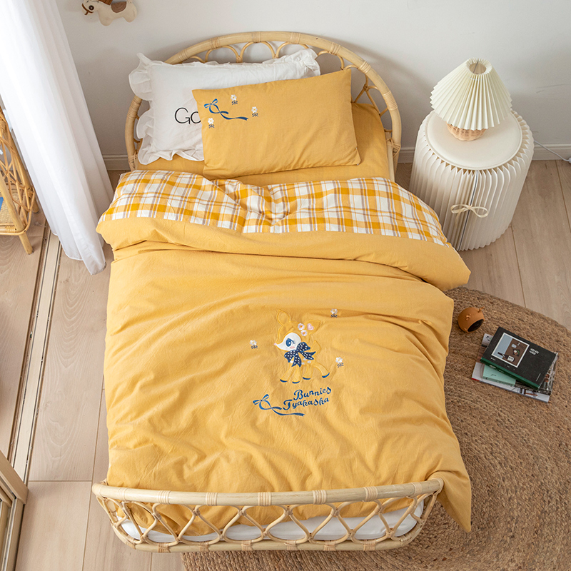 Class A washed cotton kindergarten quilt three-piece set with core Infant and young children entering the garden bedding nap quilt can be customized