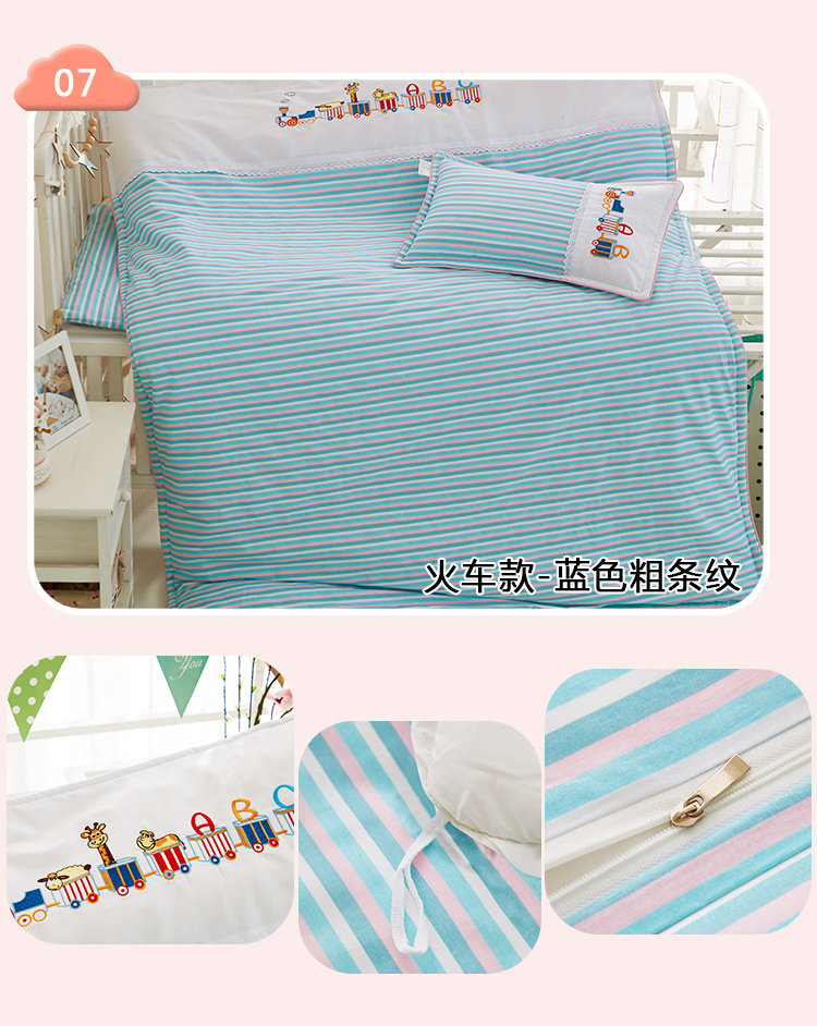 Mẫu giáo quilt ba mảnh thiết lập với lõi mùa xuân và mùa hè bé trẻ em bộ đồ giường cotton bé nap quilt chần bốn mùa