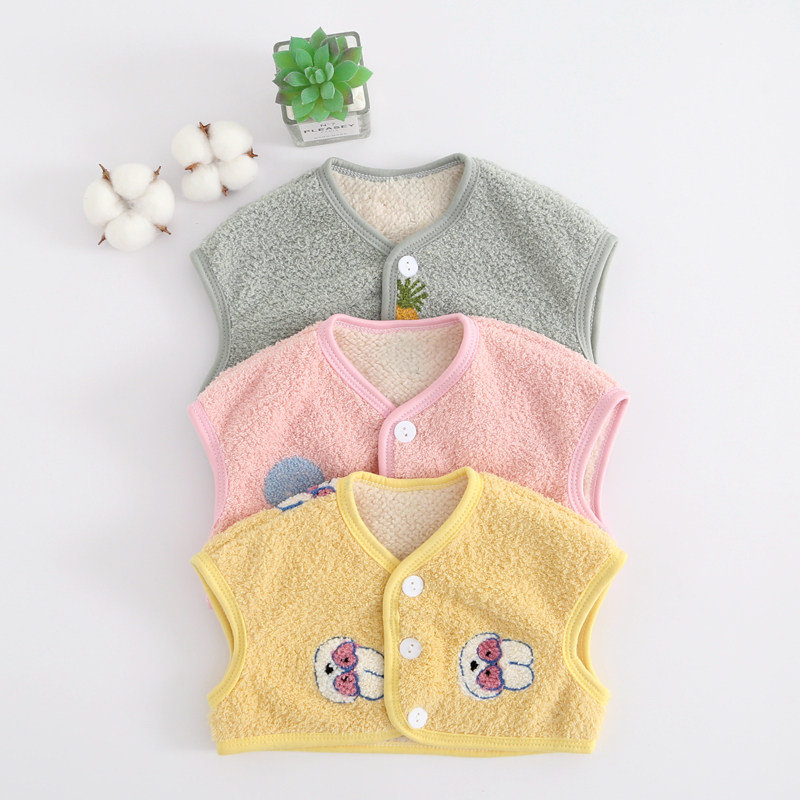 Autumn and winter baby warm shoulder protection sleep antifreeze children newborn baby infant shoulder protection child short-sleeved vest