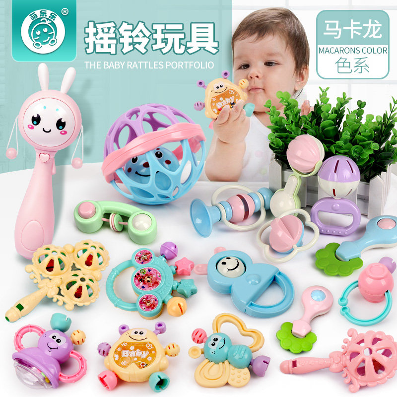 Newborn baby 3-6 months young child Grip Goodenware Toy Male Girl 0-1-year-old baby Hand rocking bell Puzzle Toy 12