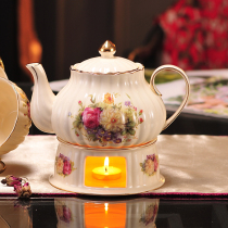 Ceramic tea set creative European flower teapot tea cup heat-resistant tea filter kung fu tea set household tea stove