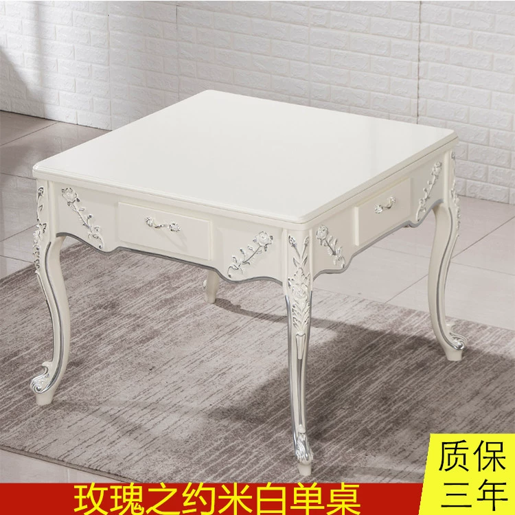 Máy gỗ mạt chược rắn bàn ăn tự động sử dụng kép tích hợp phong cách Trung Quốc mạt chược châu Âu bàn ghế điện đai - Các lớp học Mạt chược / Cờ vua / giáo dục