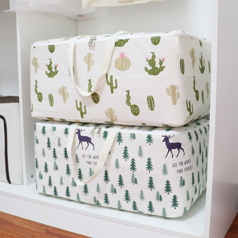 Clothes clothing quilt storage bag extra large luggage bag fabric clearance home moving packing finishing bag