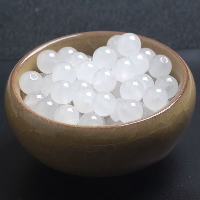 Natural Hetian Jade Loose Beads for Men and Women, Genuine Jade Bracelet, White Jade String, New Chinese Style, DIY Natural Hetian Jade Loose Beads for Men and Women, Genuine Jade Bracelet, White Jade String, New Chinese Style, DIY