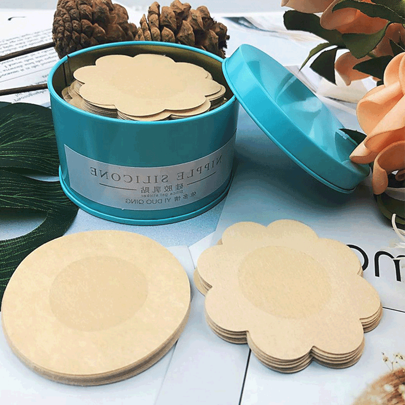 Disposable unwoven fabric satin breasted breasts with female summer small breasts ultra slim, breathable milky anti-bump nipples Sterile Compress