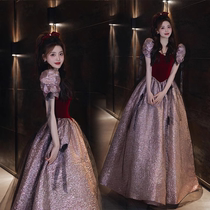 Evening dress for women 2024 new style high-end banquet temperament high-end light luxury niche French adult ceremony light host