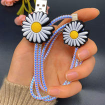 Apple 6 7 8 x max xr data line protection sleeve mobile phone charger winding rope 5W original head