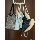 Летняя ретро вместительная и большая сумка на одно плечо, шоппер, 2023