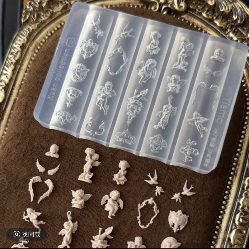 Creative DIY Three-Dimensional Baroque Angel Mold for Journaling, Nail Art, New Wearable Silicone Jewelry, High Transparency
