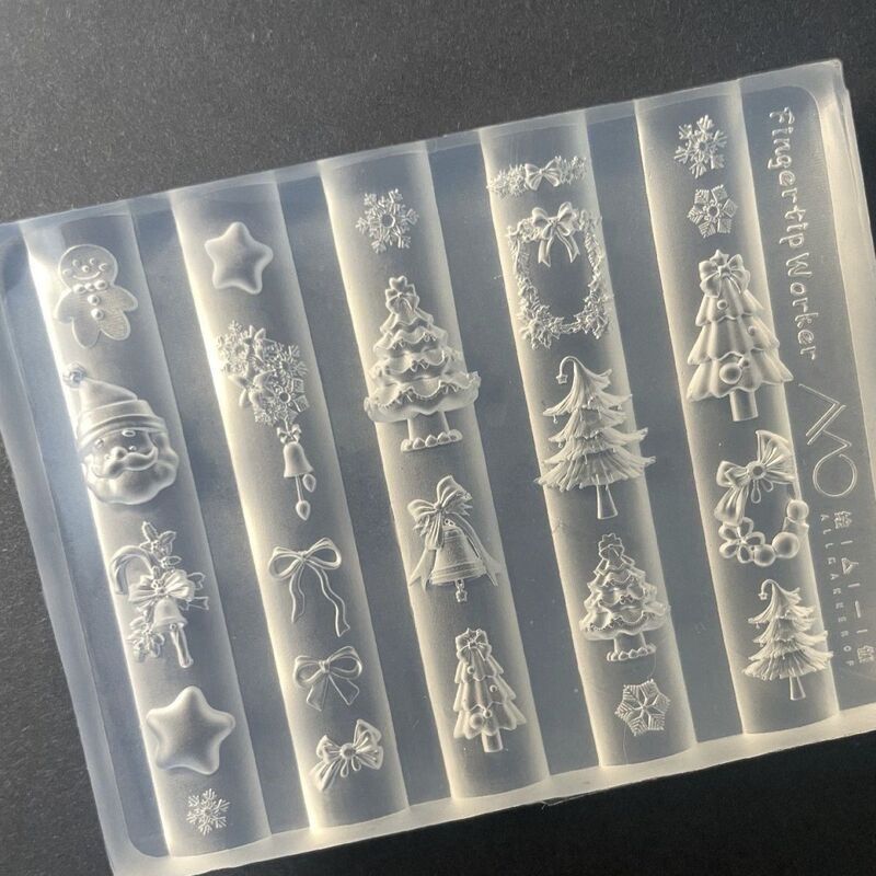 Nail Art 3D Silicone Mold Apple Mold Christmas Mold Trendy Popular Nail Decoration DIY Tool