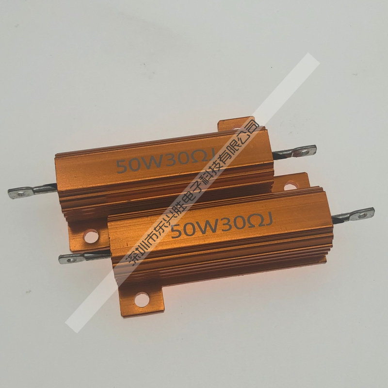 RX24-50W30RJ Gold Color Aluminum Shell Resistor 5% 50W 30 Ohm 30R