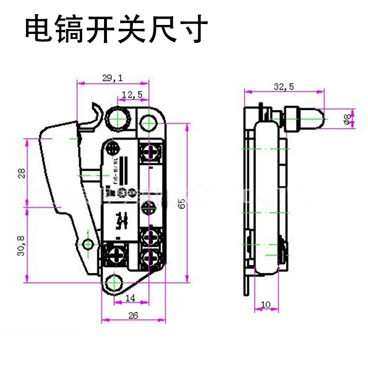 máy mài góc bosch 0810 0840 Công tắc chất lượng với phụ kiện công cụ điện công tắc điện Dongcheng Z1G-FF-6 máy bào gỗ mini