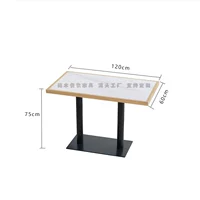 Длинный стол из сланца с кромкой из массива ясеня