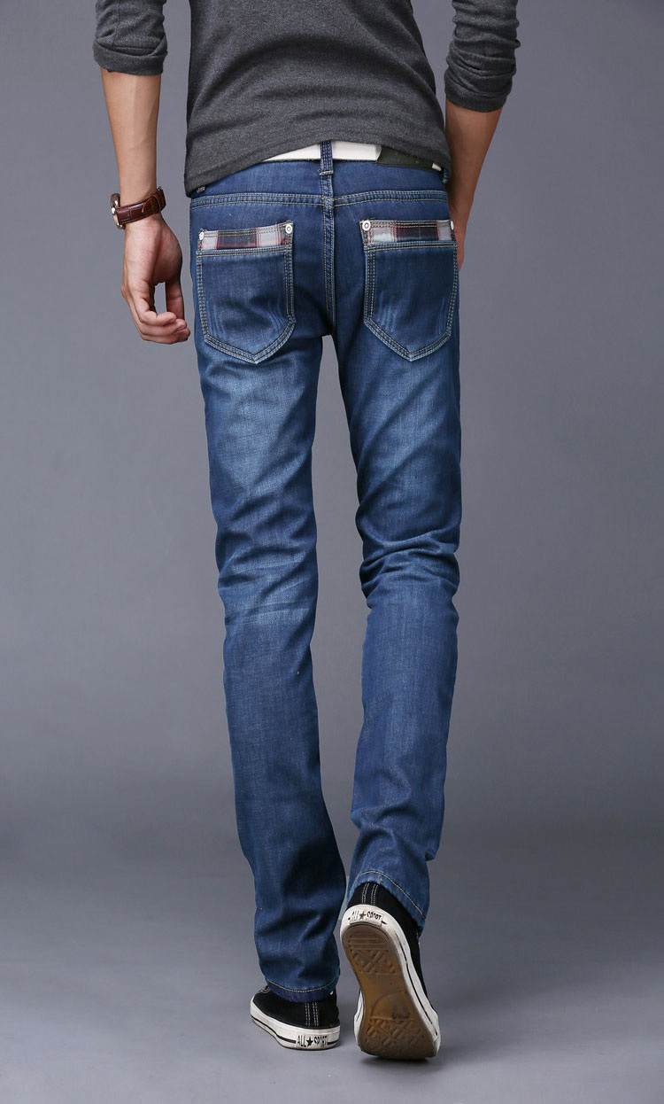 Của nam giới ánh sáng màu jeans nam mùa xuân và mùa hè phần mỏng thẳng lỏng kích thước lớn trung niên của nam giới thường quần dài siêu mỏng