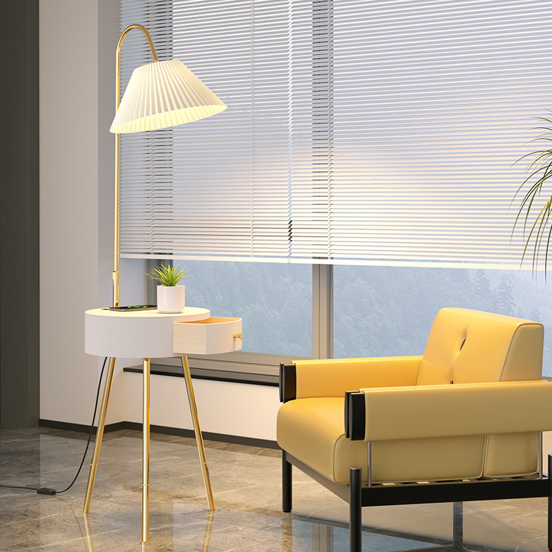 Living room bedroom study floor lamp bed cabinet wireless charging red floor lamp anchor background ambient lamp